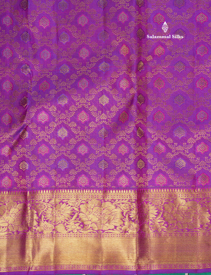Vadamalli Beautiful Bridal Pure Kanjivaram Silk Saree With Gold Zari Border