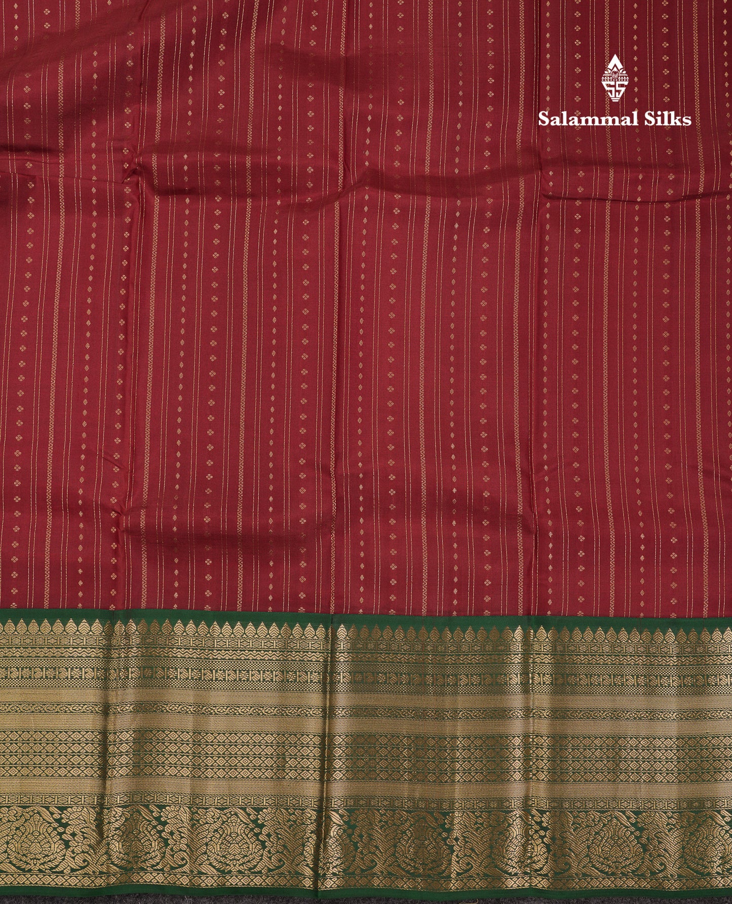 Beautiful Dark Maroon Pure Kanjivaram Silk Saree with Contrast Bottle Green Traditional Evening Morning Border