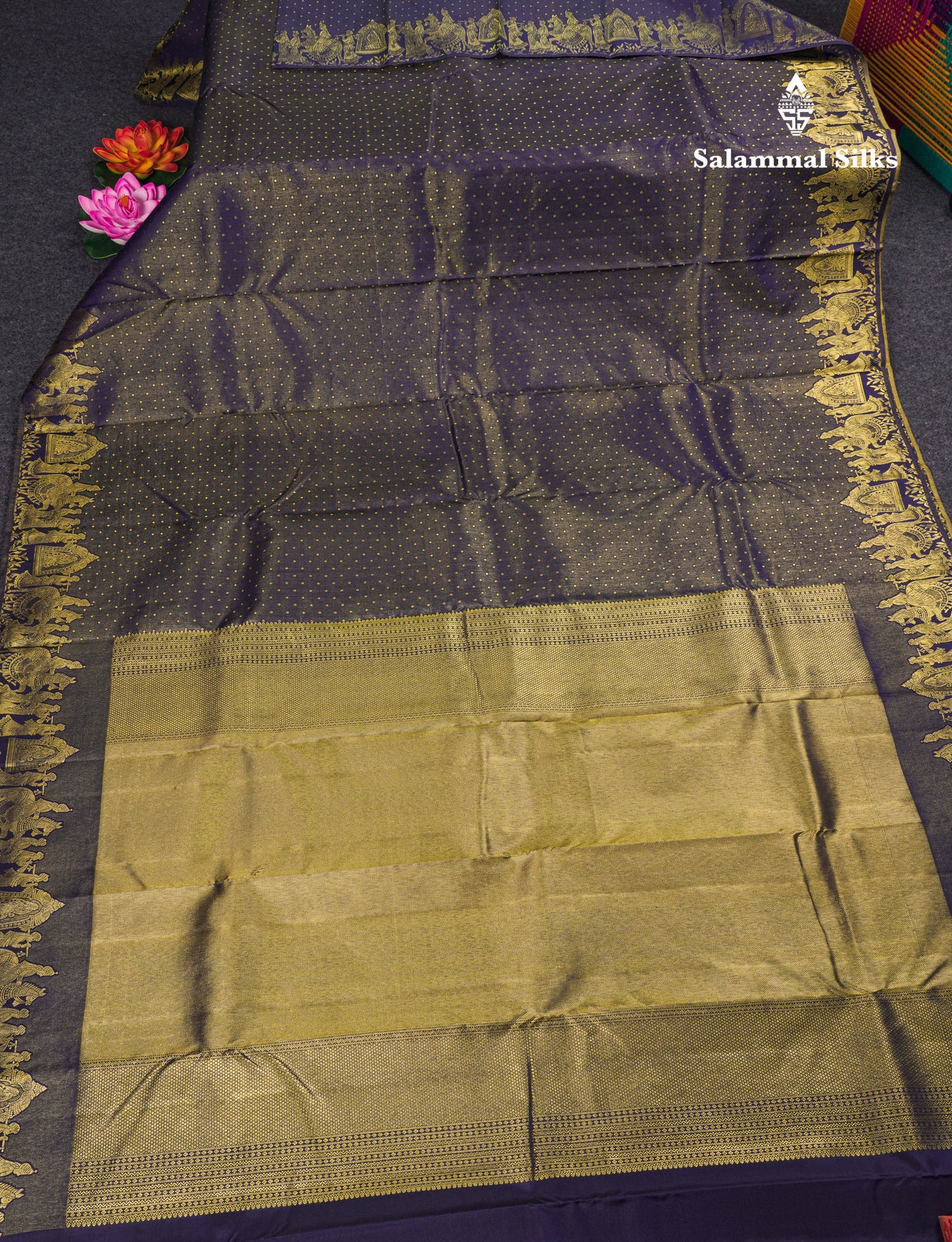 Chilly Red Pure Kanjivaram Silk Saree With Traditional Pallaku Border