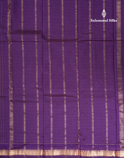 Mustard Yellow Checks With Butta Light Weight Semi Silk Saree With Small Border