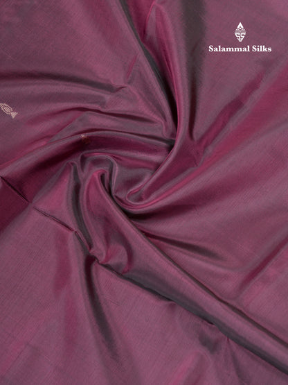 Magenta Banana Pinth Saree (Vaazhainaar Pattu) With Contrast Sandal Blouse