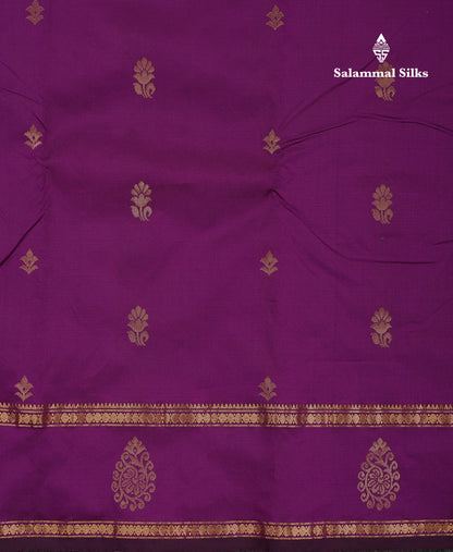 Beautiful Grey Semi Silk Saree With Tarditional Rettapet Border