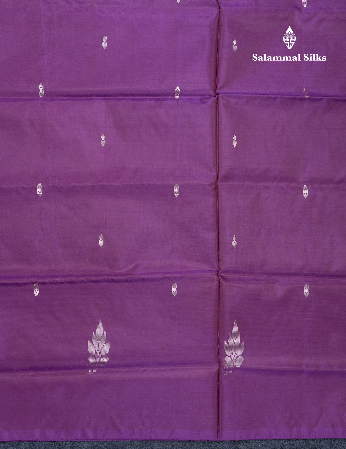 Dark Purple Banana Pinth Saree (Vaazhainaar Pattu) With Contrast Pinkish Peach Blouse