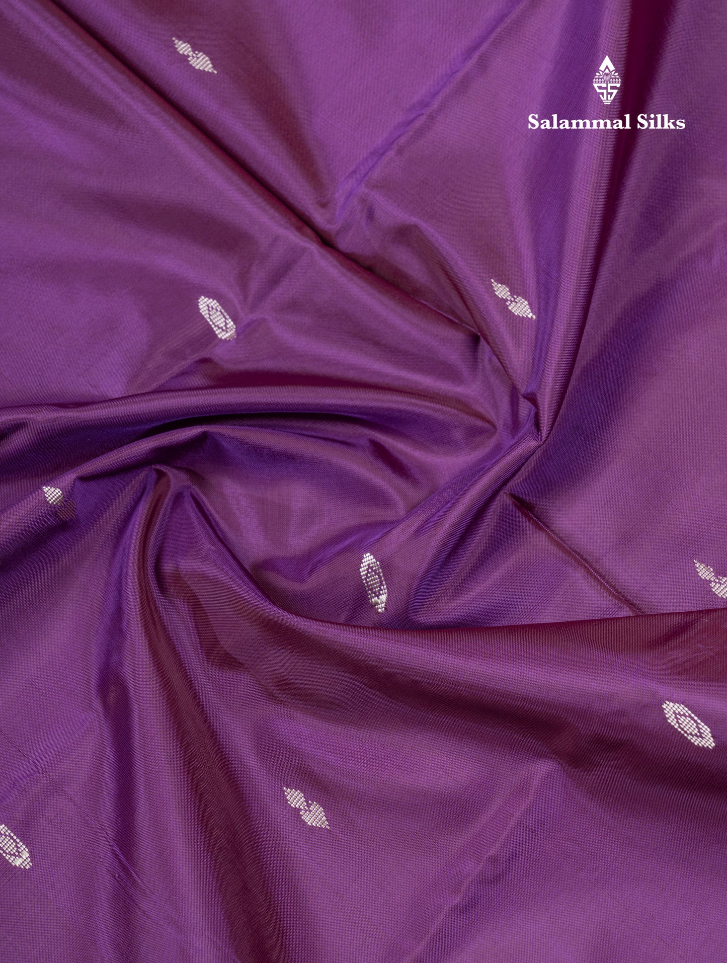 Dark Purple Banana Pinth Saree (Vaazhainaar Pattu) With Contrast Pinkish Peach Blouse