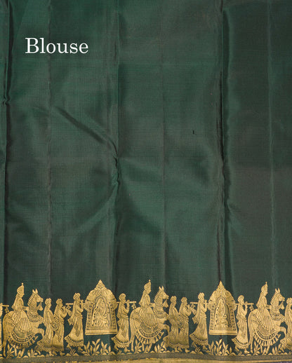 Chilly Red Pure Kanjivaram Silk Saree With Traditional Pallaku Border