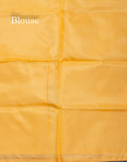 Magenta Banana Pinth Saree (Vaazhainaar Pattu) With Contrast Yellow Blouse