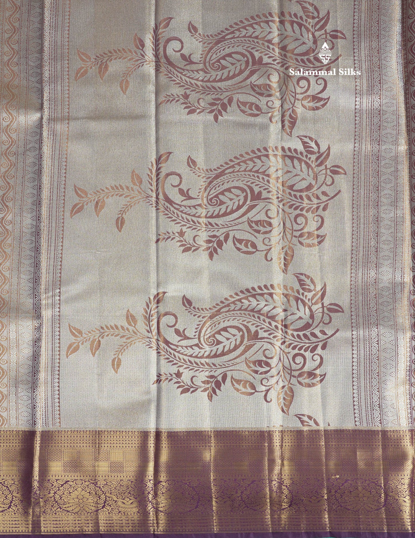 Light Pink Tissue Bridal Semi Silk Saree With Contrast Magenta Border