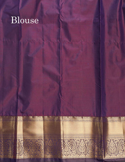Semi Silk Saree - Dual Tone Green Colour Body With Contrast Dark Brown Traditional Evening Morning Border