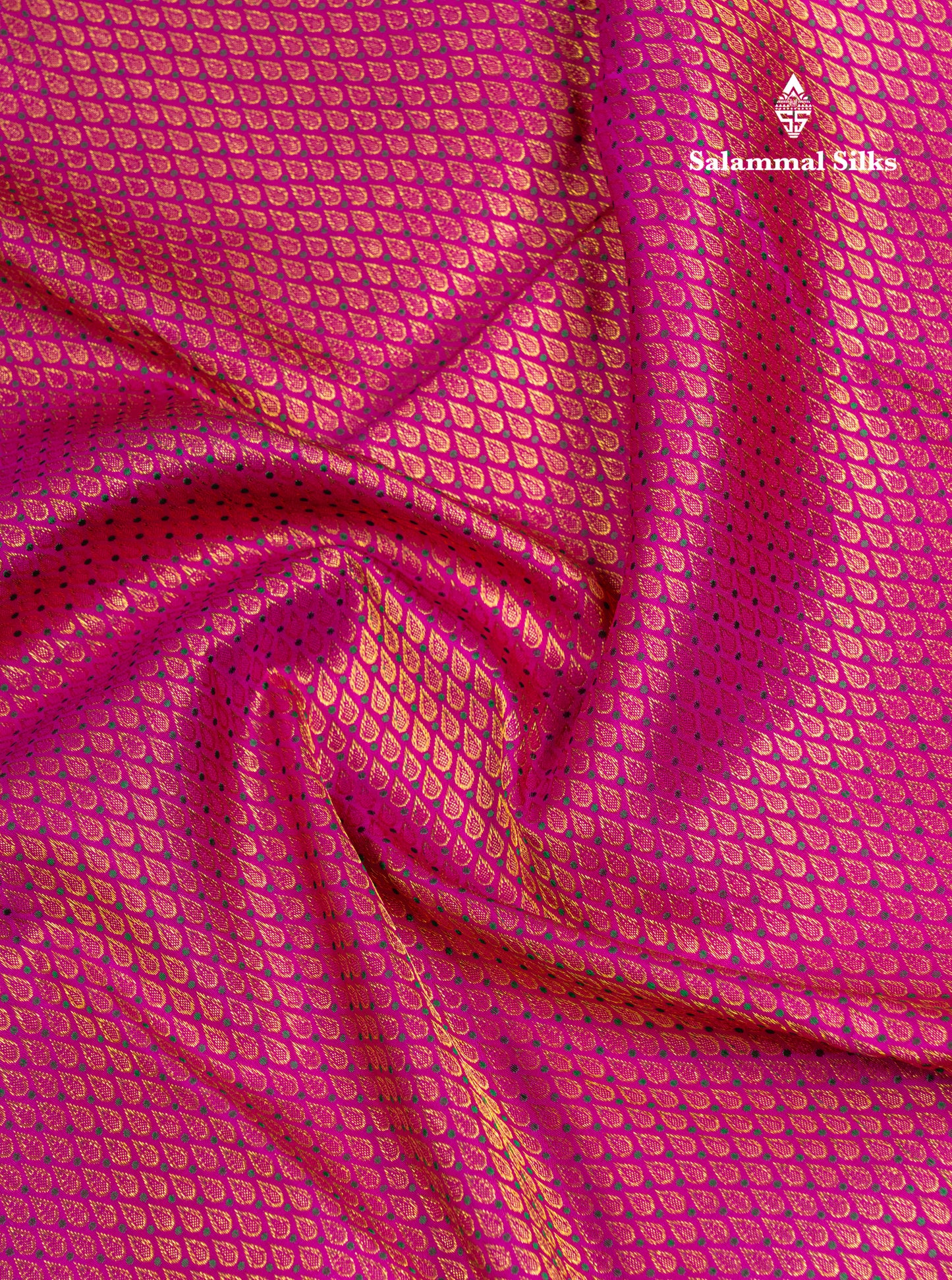 Magenta Pink Menakari Work Bridal Pure Kanjivaram Silk Saree With Traditional Border
