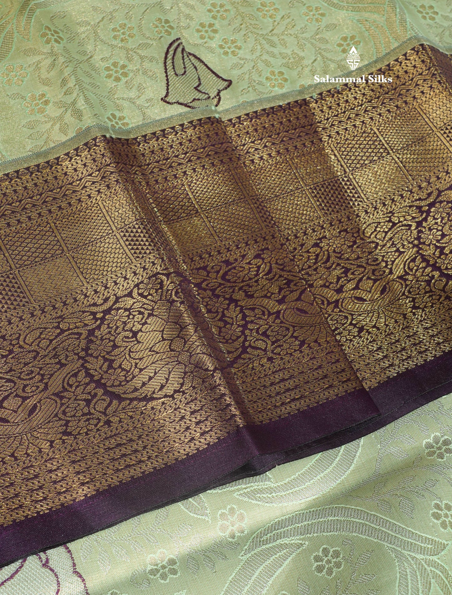 Light Pink Tissue Bridal Semi Silk Saree With Contrast Magenta Border