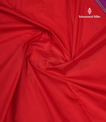 Beautiful Redish Maroon 9Yards Pure Kanjivaram Silk Saree With 5inch Royal Blue Border