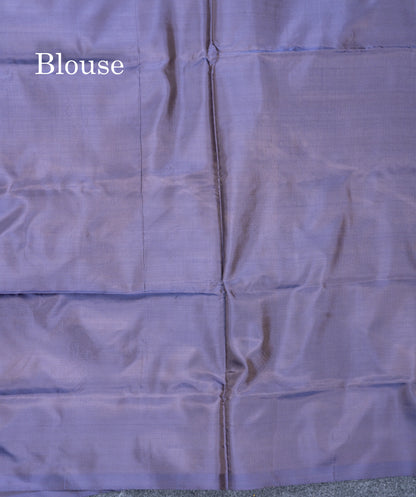 Pink Banana Pinth Saree (Vaazhainaar Pattu) With Contrast Navy Blue Blouse