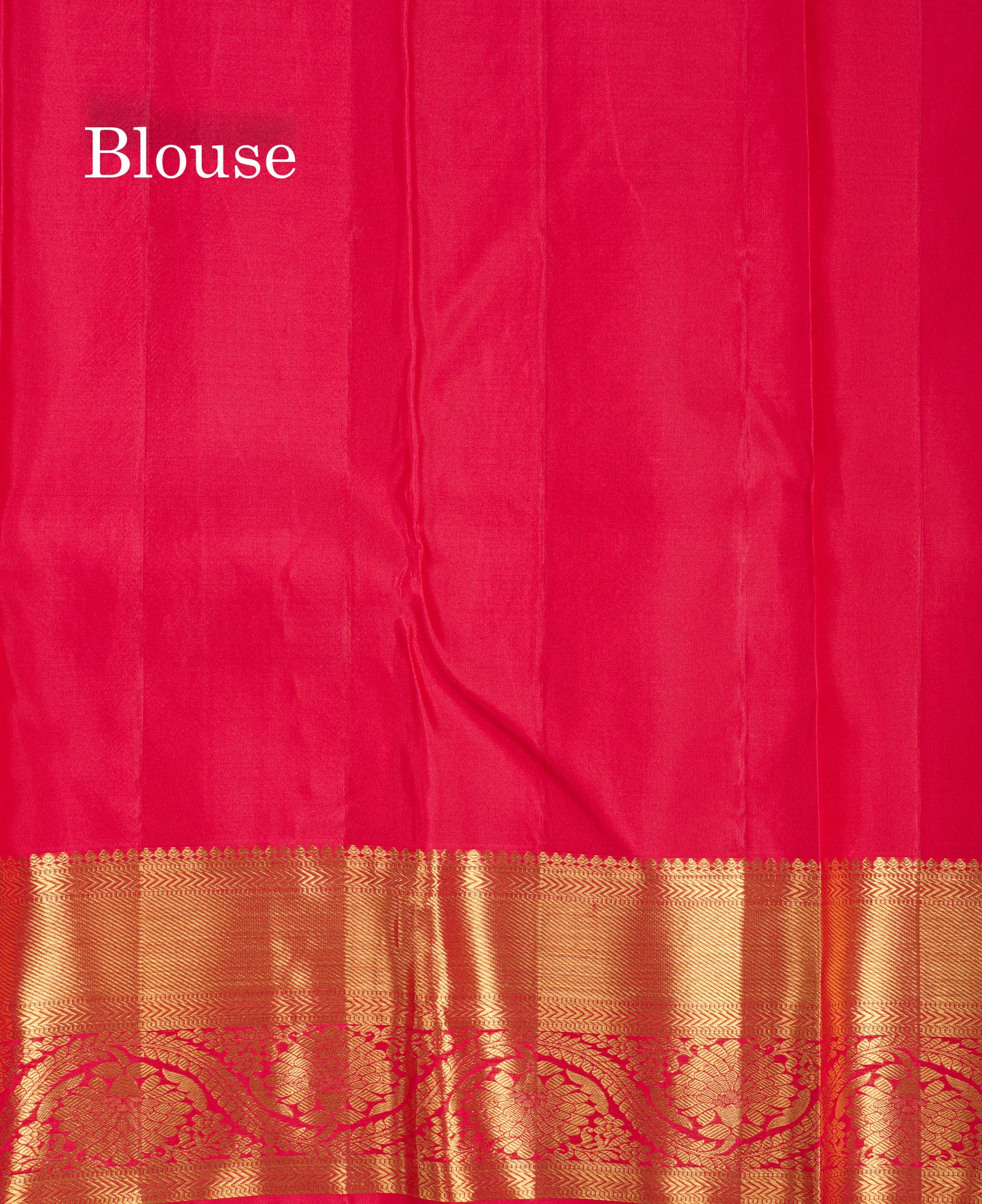 Beautiful Chilly Red Bridal Pure Kanjivaram Silk Saree With Self Border