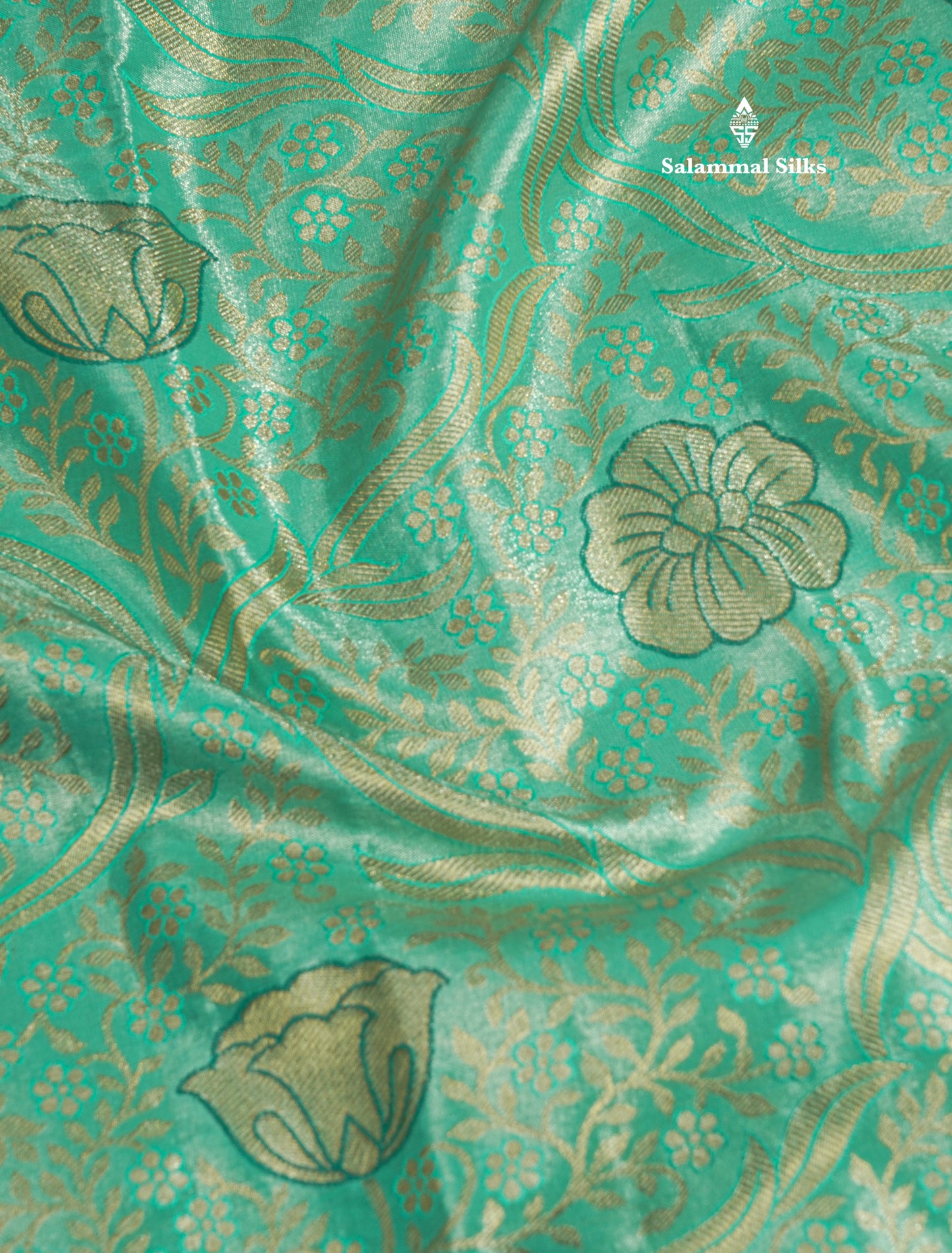 Light Pink Tissue Bridal Semi Silk Saree With Contrast Magenta Border