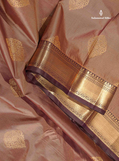 Semi Silk Saree - Beige Colour Body With Contrast Orange Traditional Evening Morning Border