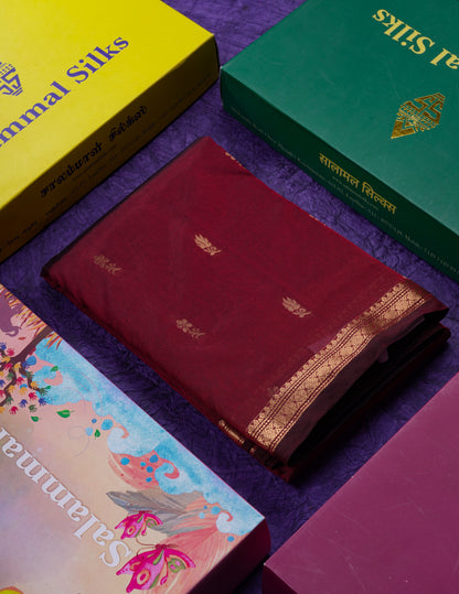 Beautiful Bottle Green Semi Silk Saree With Traditional Small Border