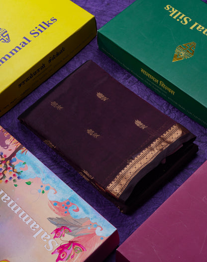 Beautiful Bottle Green Semi Silk Saree With Traditional Small Border