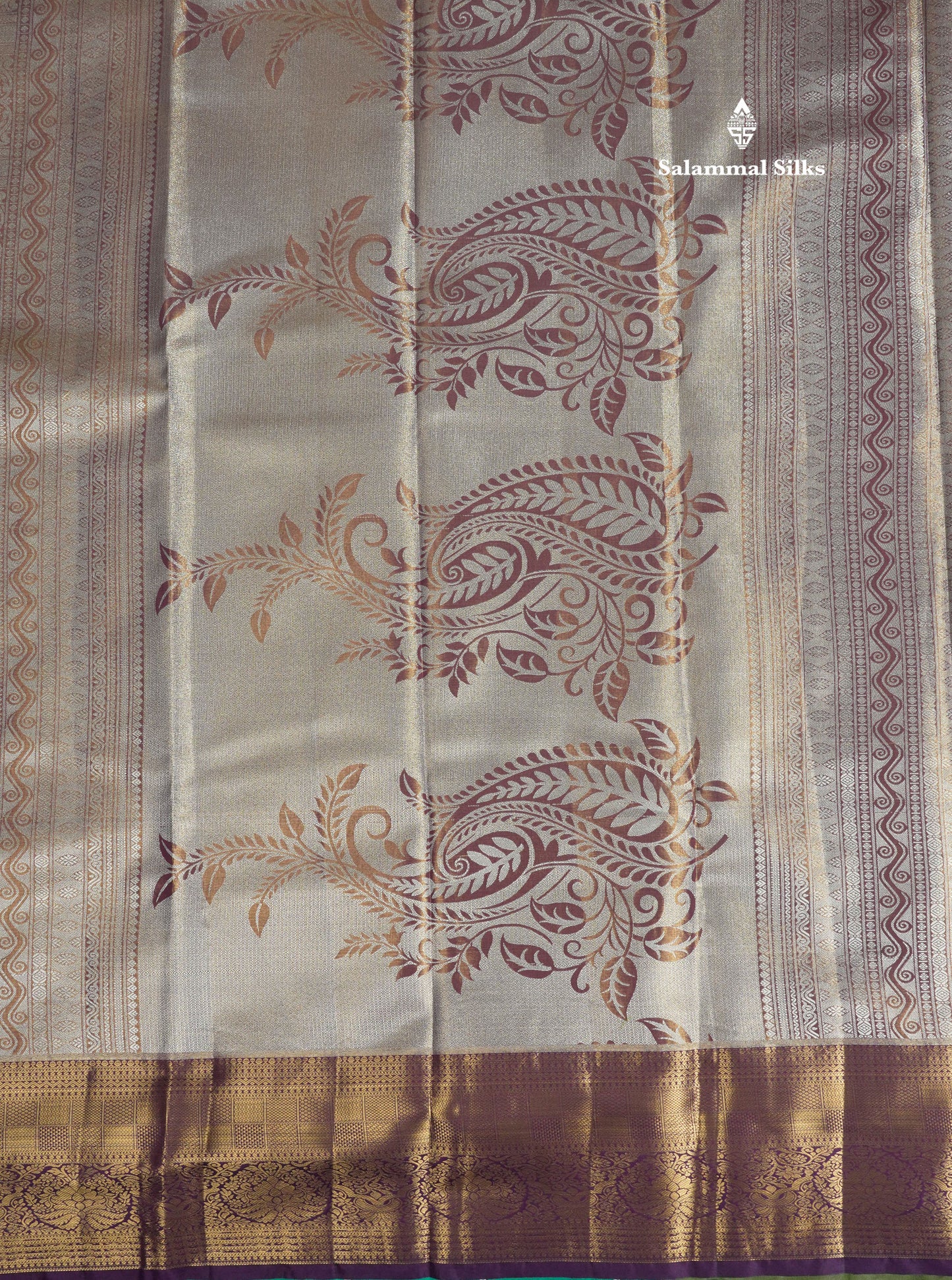 Light Pink Tissue Bridal Semi Silk Saree With Contrast Magenta Border