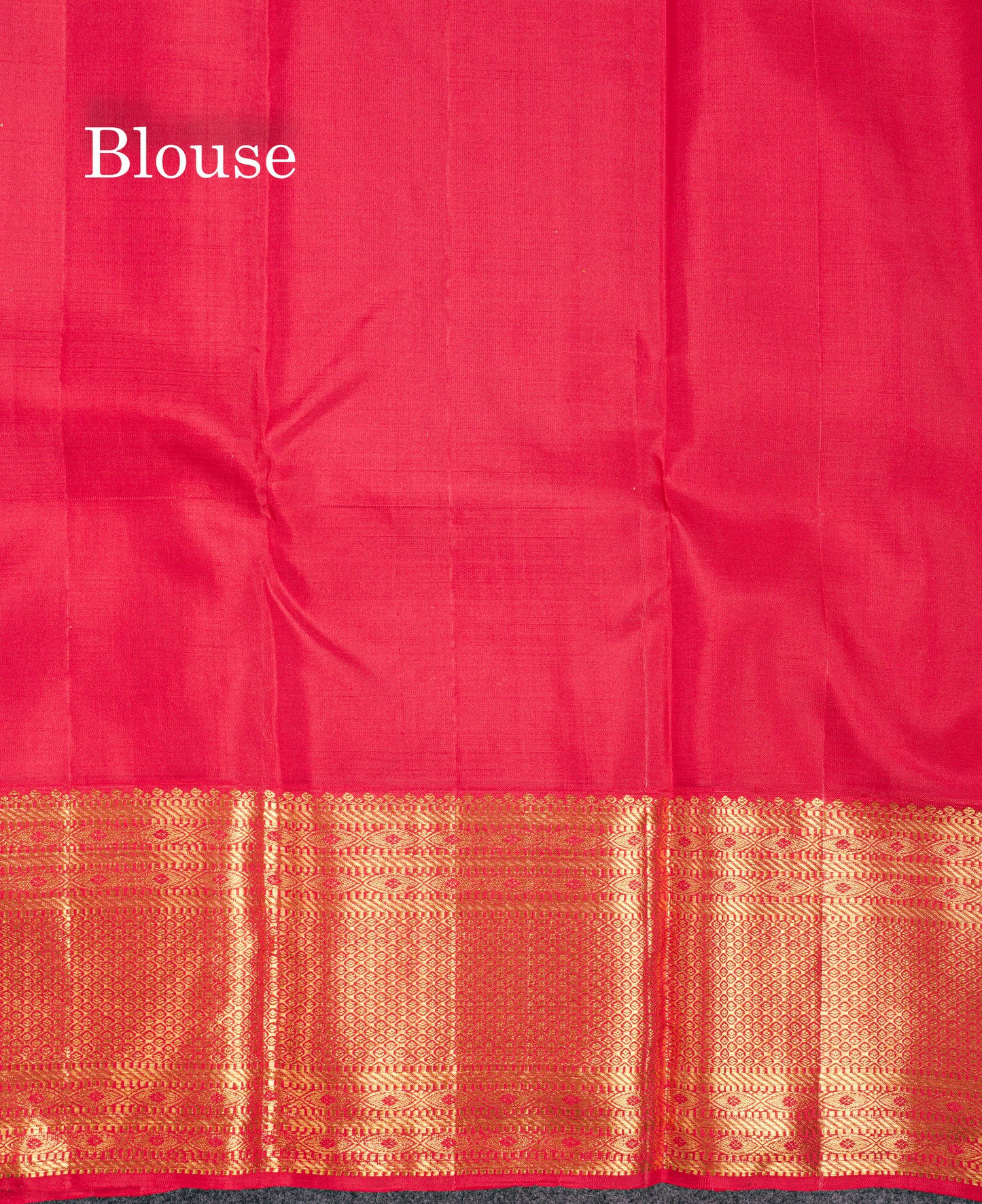 Korvai Sandal Bridal Pure Kanjivaram Silk Saree With Contrast Red Border