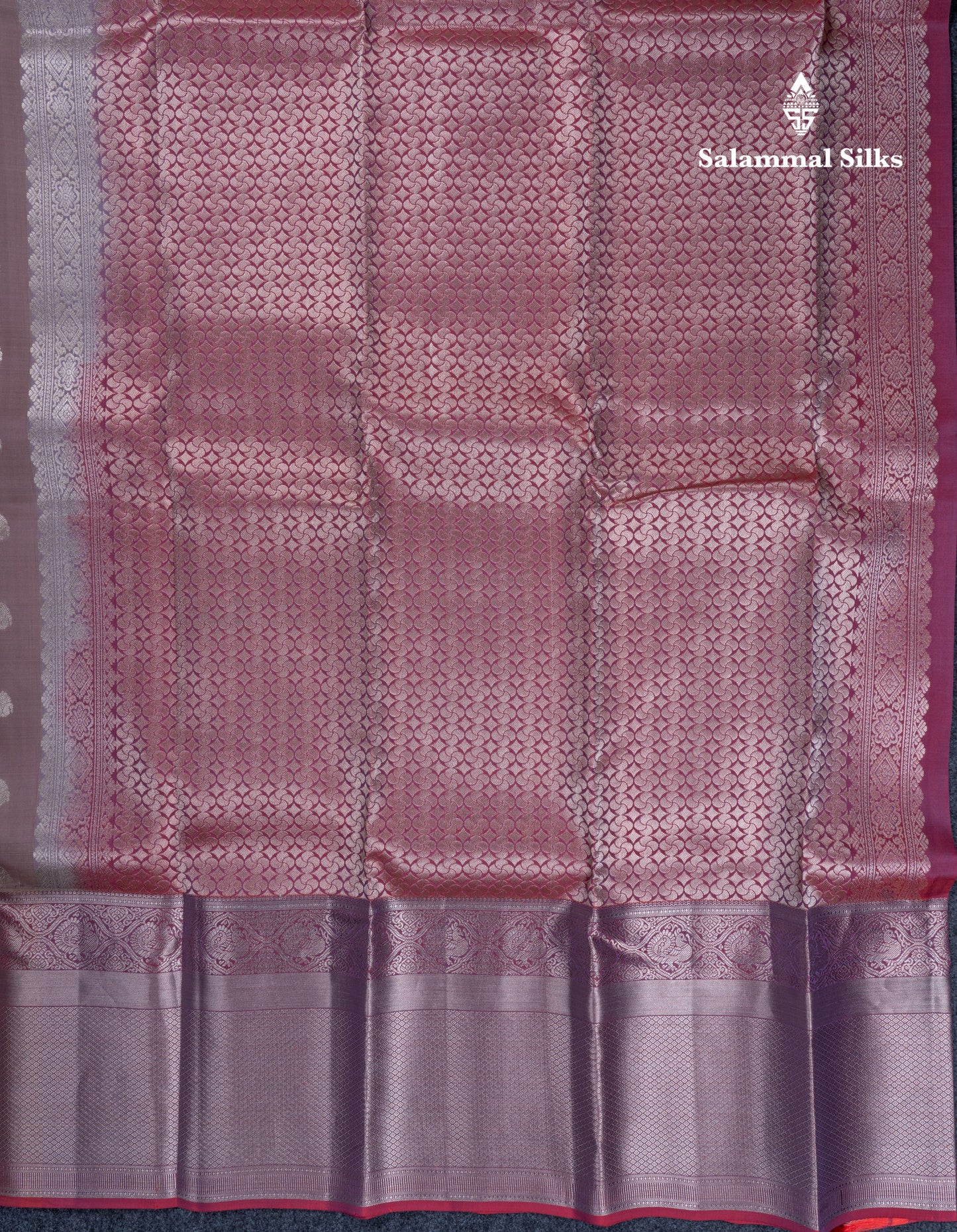 Light Chocolate Puremix Silk Saree With Contrast Light Maroon Traditional Evenving Morning Border