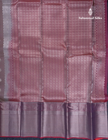 Light Chocolate Puremix Silk Saree With Contrast Light Maroon Traditional Evenving Morning Border