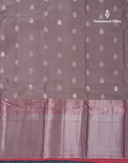 Light Chocolate Puremix Silk Saree With Contrast Light Maroon Traditional Evenving Morning Border