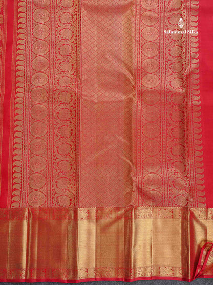 2G Zari Bridal Kanjivaram Pure Silk Saree - Maroon Colour Body With Traditional Evening Morning Border