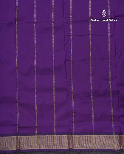 9 Yards Semi Silk Saree Purple With Self Border