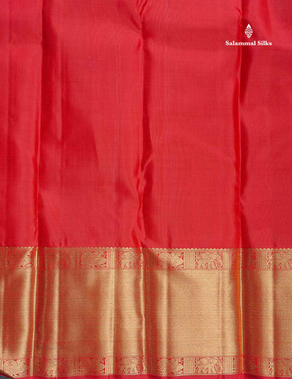 2G Zari Bridal Kanjivaram Pure Silk Saree - Maroon Colour Body With Traditional Evening Morning Border