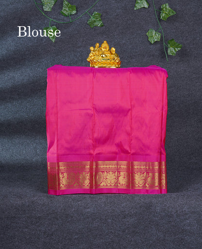 Pure Silk Pattu Pavadai (Mustard Yellow) With Pink Blouse 20"