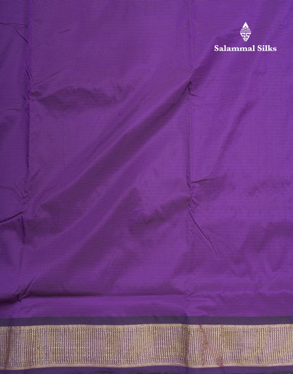 9 Yards Semi Silk Saree Purple With Self Border