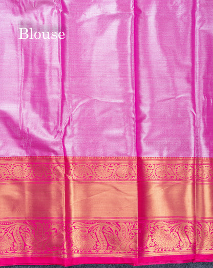 Olive Mustard Yellow Bridal Tissue Semi Silk Saree With Contrast Pink Traditional Evening Morning Border