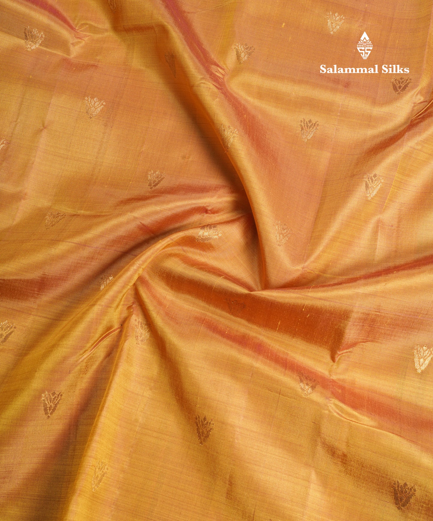 Dual Tone Sandal Pure Kanjivaram Silk Saree With Contrast Parrot Green Traditional Small Border