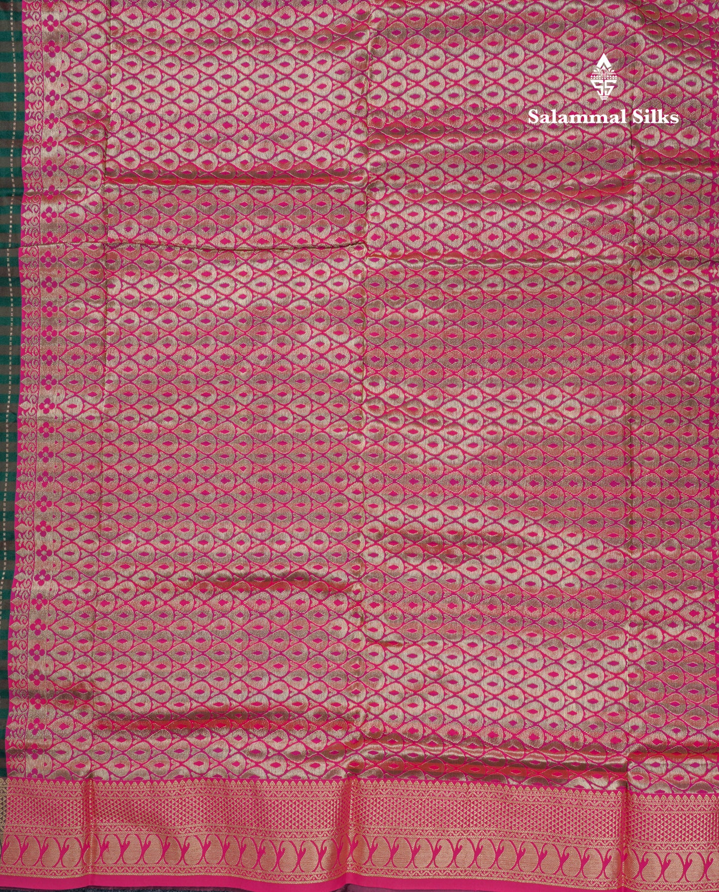 9 Yards Semi Silk Saree Blue & Violet with Purple Border