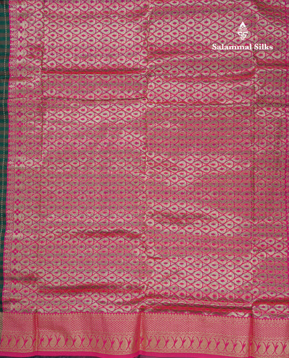 9 Yards Semi Silk Saree Blue & Violet with Purple Border