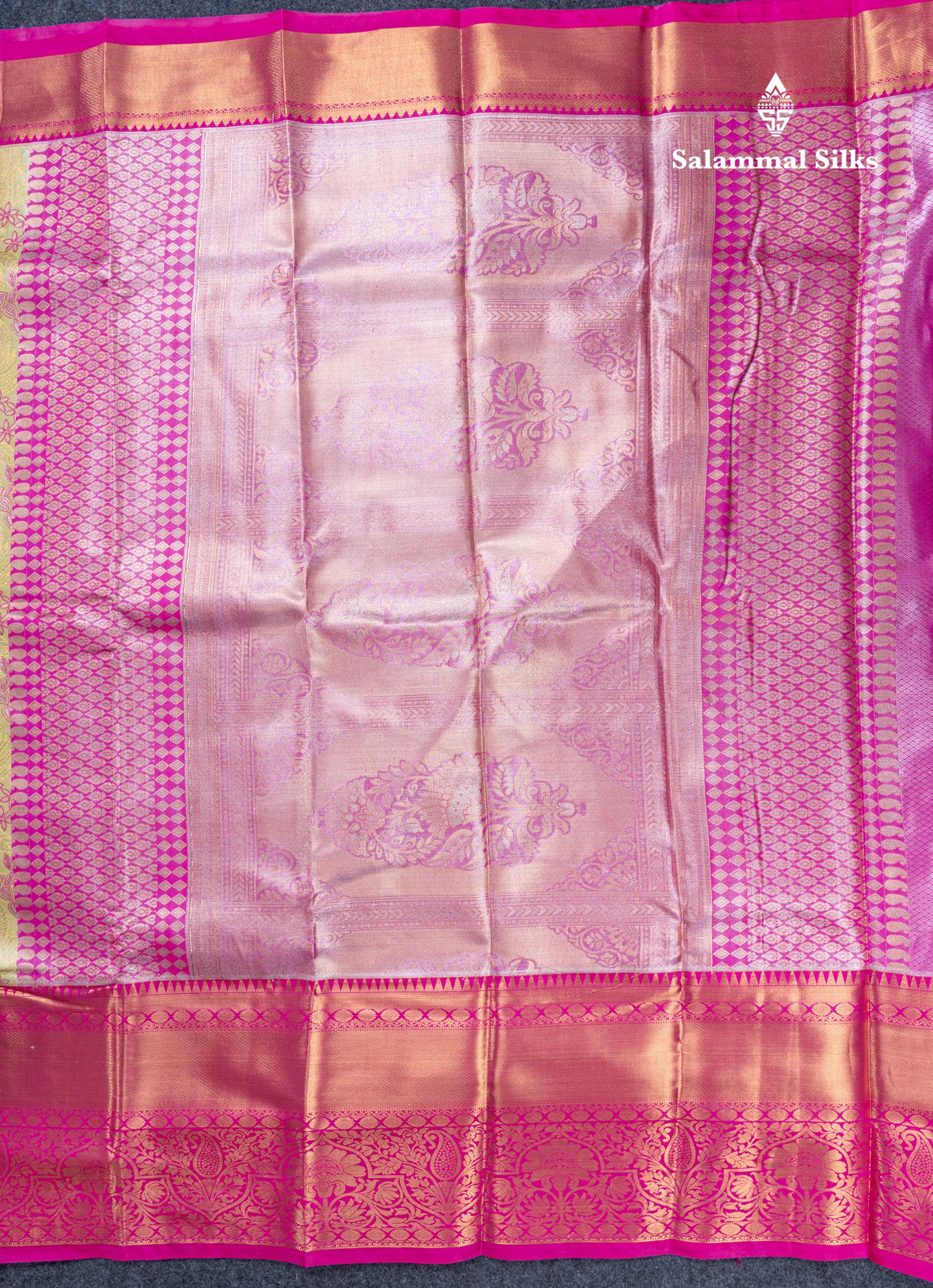 Lemon Yellow Bridal Tissue Semi Silk Saree With Contrast Pink Traditional Evening Morning Border