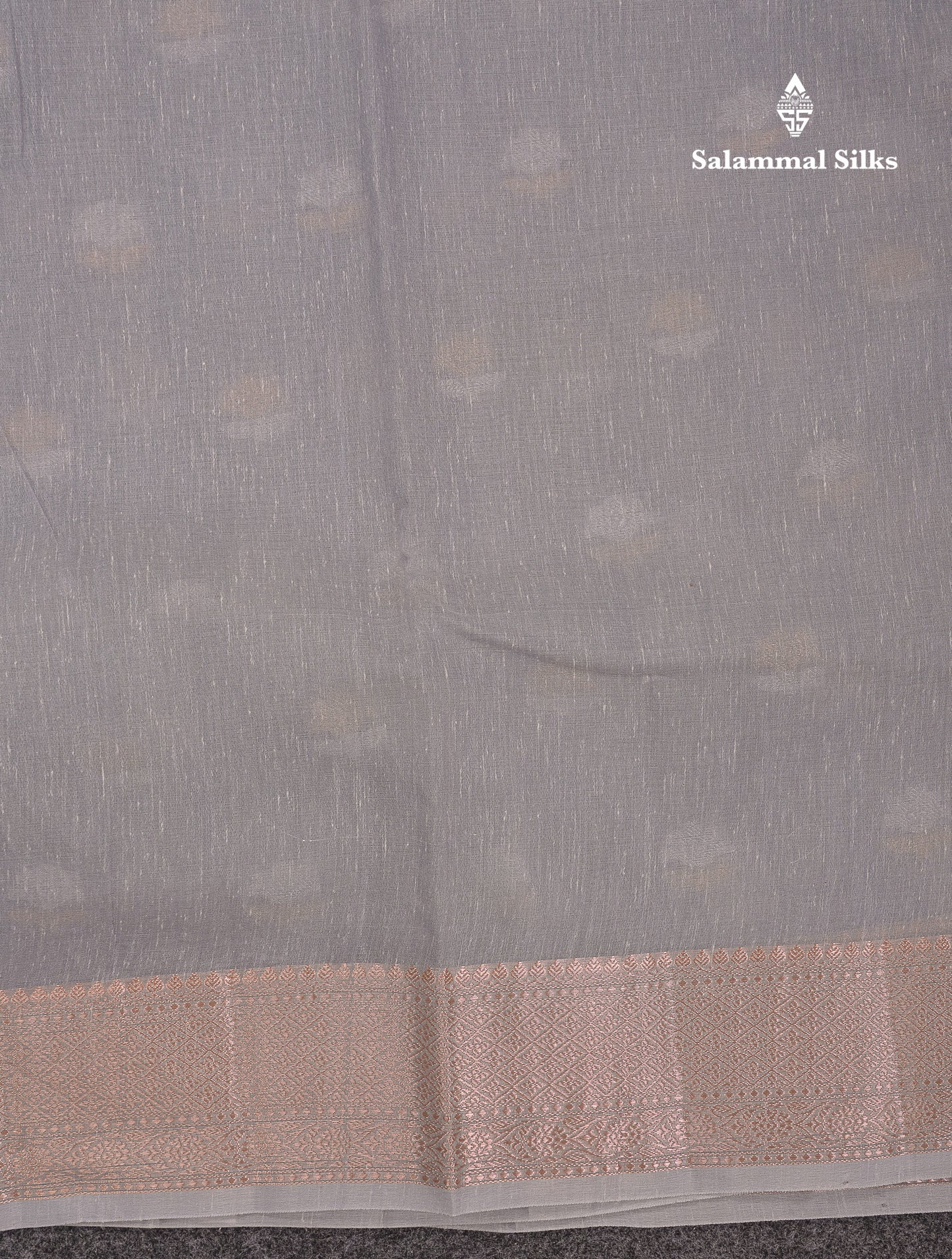 Beautiful Elaichi Green Silver And Copper Zari Buttas Linen Mix Cotton Fancy Saree With Tarditional Border
