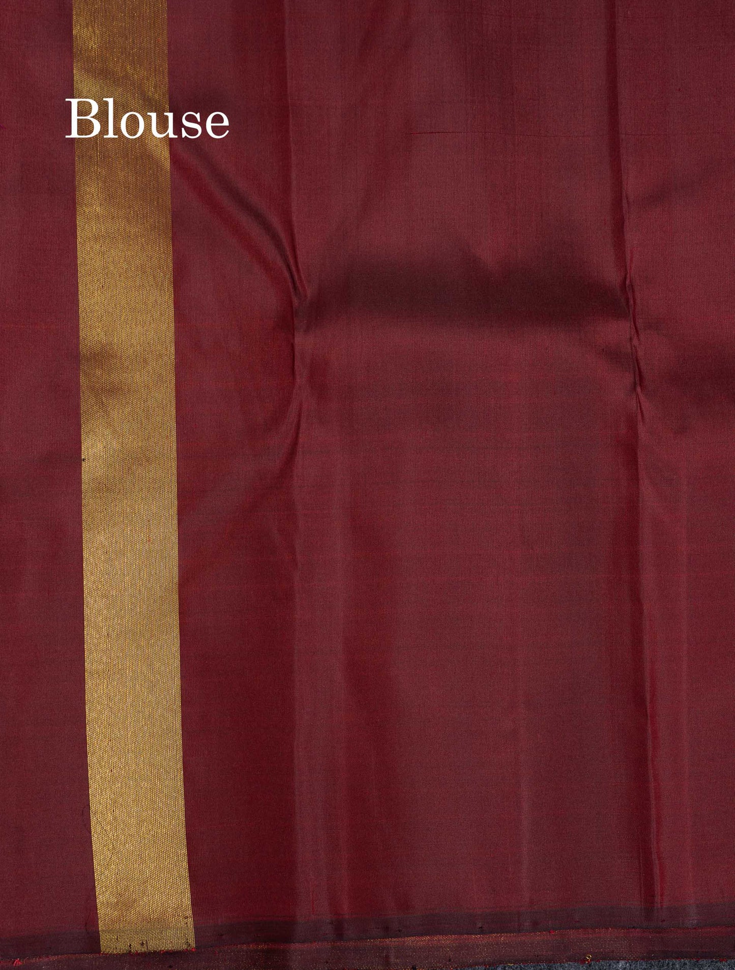 Beautiful Dark Maroon 8Kol Pure Kanjivaram Silk Saree With Traditional Raising Temple Border