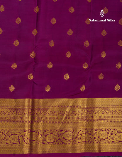 Magenta Puremix Silk Saree With Contrast Brown Blouse