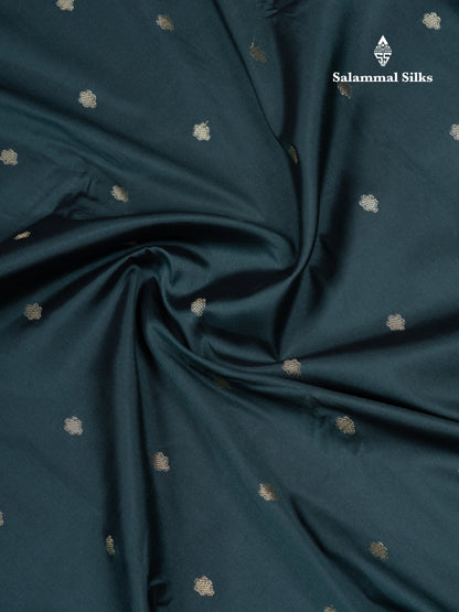 Bottle Green Semi Soft Silk Saree With Self Blouse