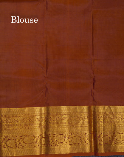Magenta Puremix Silk Saree With Contrast Brown Blouse