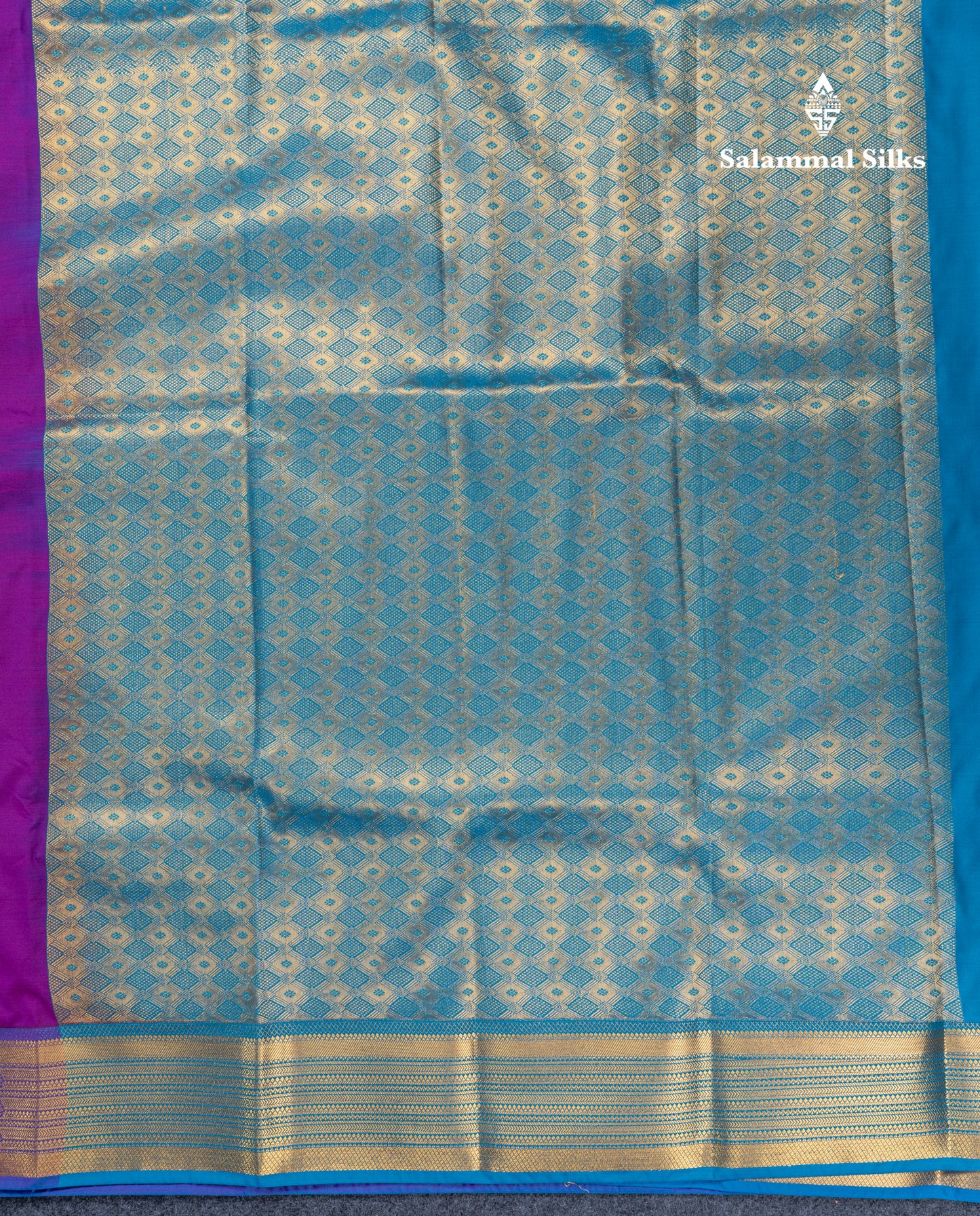 Vadamalli Semi Silk Saree With Contrast Blue Blouse