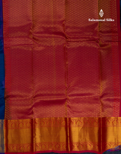 Peacock Blue Puremix Silk Saree With Traditional Evening Morning Border