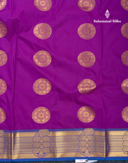 Vadamalli Semi Silk Saree With Contrast Blue Blouse