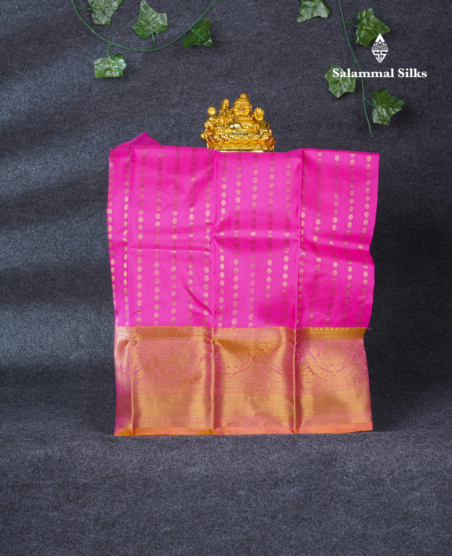 Pure Silk Pattu Pavadai (Pink) With Pinkish Orange Blouse 20"
