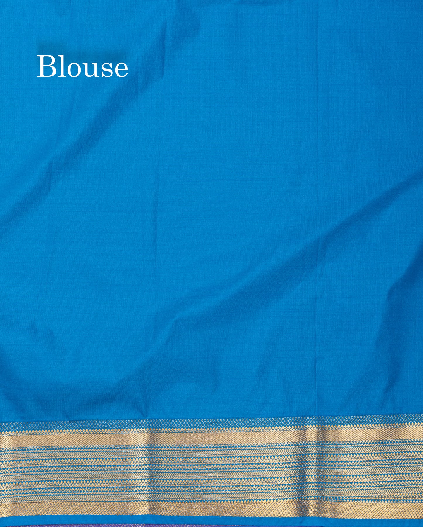 Vadamalli Semi Silk Saree With Contrast Blue Blouse