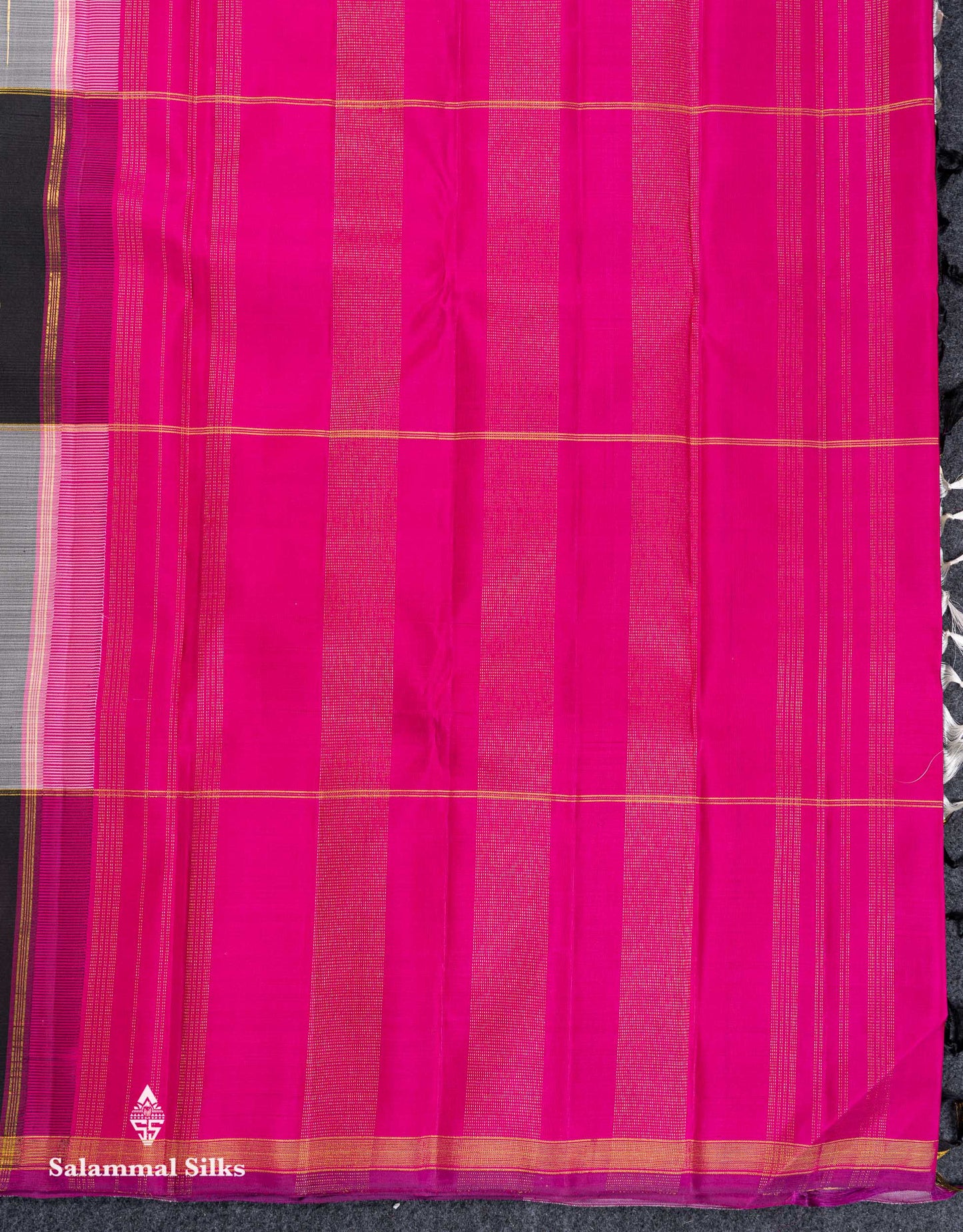 Beautiful Multicolour Checks Malli Moggu Butta Pure Kanjivaram Silk Saree With Contrast Pink Blouse