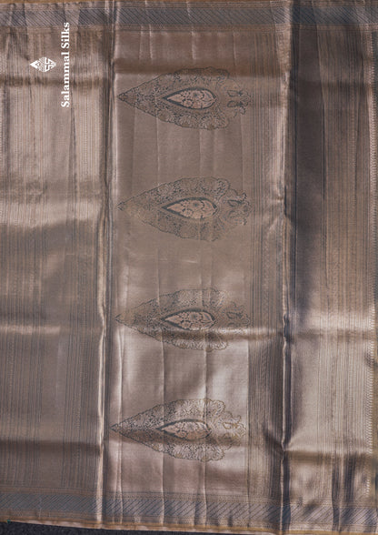 Gold Bridal Semi Silk Saree With Contrast Pista Green Blouse
