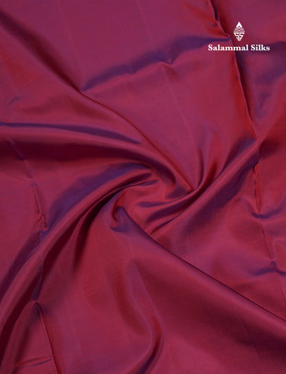 Beautiful Dual Tone Magenta 10 Yards Pure Silk Saree With (5inch) Contrast Orange Traditional Border