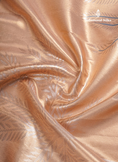 Gold Bridal Semi Silk Saree With Contrast Pista Green Blouse